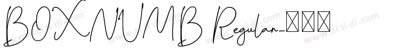 BOXNUMB Regular字体转换